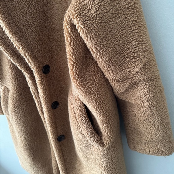 GAP Sherpa Teddy Coat Brown M - Picture 14 of 17